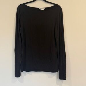 Sarah Pacini Black Long Sleeve Women's Top